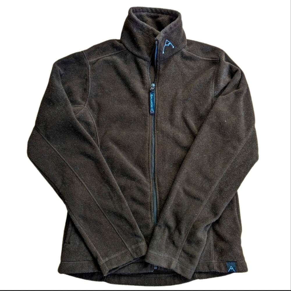 Avalanche Wear Chocolate Brown Full Zip Fitted Fleece Fall Outdoor Sweatshirt
